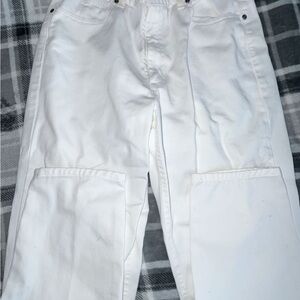 White Relaxed Fit Denim Jeans